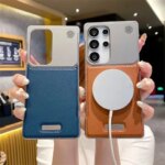 Luxury Leather Magsafe Bumper Case Samsung Galaxy S26 S25 S23 S24 Ultra Plus Borderless Aromatherapy Magnetic Frame PU Cover (New)