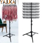 Adjustable Height Standing Braiding Hair Rack With Tray For Hairdresser Stylists 144-Peg Hair Braiding Stand With Clips & Combs (New)
