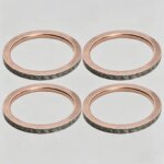 4PCS Metal Exhaust Pipe Header Gasket For Yamaha YXR66F Rhino 660 Exploring Edition 2006 FZ6R 09-14 16-17 YFM550 Grizzly 09-14 (New)