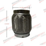 2.5 63.5mm ID Exhaust Flex Pipe Stainless Steel Interlock 4" 6" 8 10" Length Bellows+Interlock+Out braid (New)