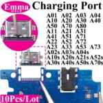10Pcs Original Charging Port Samsung A12 A10s A21s A11 A20s A22 A32 A33 A01 A30s A31 A51 A50s A71 A70s A52 A72 Connector Pin (New)