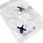 Medical Disposable Three Way Stopcock With 10CM Extension Tube Luer Lock High Pressure Catheter Valve 40mm 3PCS/8PCS/20PCS (New)