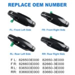 1pc Exterior Door Handles For Kia Sorento 2003 - 2009 Left & Right Outside Door Handles Replaces 82650-3E000 81158 81155 (New)