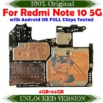 64GB Original Unlocked Motherboard For Xiaomi Redmi Note 10 5G Note10 Mainboard With Full Chips Logic Board (New)