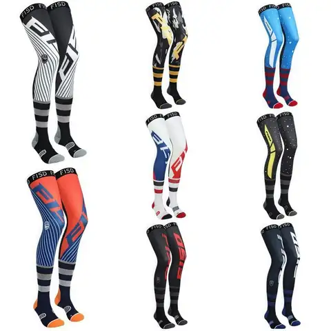 Scf6fce4f55ab4dab841cd97285123a93R_480x480q75 Elasticity Motorcycle Knee Braces Compression Anti-slip Motocross Knee Socks Ice Silk Cool Patterns Motorcycle Sports Sock (New) - Image 1