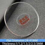 Flat sapphire glass thickness 1.0/1.2/1.5/2.0/2.5/3.0mm diameter 24 41mm circular transparent crystal mineral glass watch parts Bangladesh (New)