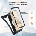 Case Honor Pad X9a X9 Pro 2026 2025 Tablet Heavy Duty Shockproof Protective Rotating St H Strap Pen Holder Black (New)
