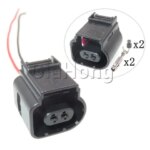 1 Set 2 Way Parts 8K0973702 AC Assembly Water Temperature Sensor Electrical Wire Socket For Audi Automobile Headlight Connector (New)
