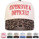 Unisex EXPENSIVE DIFFICULT Letter Embroidery Baseball Caps Spring Autumn Outdoor Adjustable Casual Hats Sunscreen Hat Sports Cap (New)