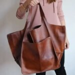 Fashion PU Leather Tote Bag Solid Color High-capacity Shoulder Bags Luxury Vintage Messenger Bags Women (New)