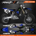 Powerzone For Yamaha YZ125 YZ250 YZ 125 YZ 250 Custom Backgrounds Motorcycle Graphics Decals Sticker Kits (New)