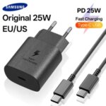 Original Samsung 25w Super Fast Charger PD Type C EU US Adapter Galaxy S25 Ultra S24 S23 S22 A56 A36 A55 A05s A54 A17 Z Fold 7 6 Bangladesh (New)