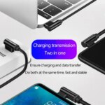 90 Degree Elbow 40W USB to Type C Fast Charging Cable Huawei Mate 50 40 30 Xiaomi Samsung USB Type C Quick Charge Data Cord (New)