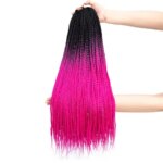 19 Color Ombre Box Crochet Hair Braids 24 Inch Zizi Synthetic Hair Extension For Braids Kanekalon Braiding Hair Pre Stretched (New)