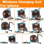 Wireless Charging Chip Coil For iPhone 14 13 12 11 Pro Max Mini Wireless With Magnet Power Volume Button Flex Charger Panel Part (New)