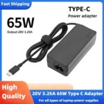 65W 20V 325A USB Type-C Laptop Power Adapter AC Charger Lenovo Thinkpad X1 Carbon Yoga X270 X280 T580 P51 P52s E480 E470 (New)