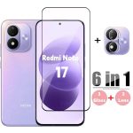 6in1 Glass For Redmi Note 17 Pro Screen Protector HD Phone Lens Film Redmi Note 17 (New)