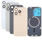 10Pcs Replacement Kit For 17 Pro Max Back Housing With Camera Lens Battery Glass Cover Rear Door Cover Frame Bezel Metal (New)