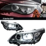 For upgrading the headlight assembly of 2003-2010 BMW 5 Series E60 models with new angel eye LED low beam projector headlights. (New)