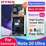 AMOLED LCD Samsung Note 20 Ultra N986B N985 N985F Display Note20 Ultra 5G SM-N986F LCD Touch Screen Support Fingerprint (New)