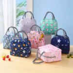 Lunch Bag Handle Insulation cooler bag for Women kid Lunch Box picnic travel Portable Food Storage Breakfast Thermal Food Bag (New)