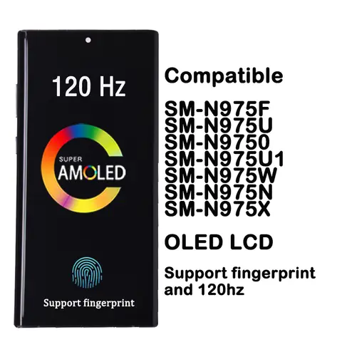 Sd294c75c1b32429c9bea6fc765bb0578y_480x480q75 N975 AMOLED Note 10 Plus Screen Samsung Note10+ N975F Lcd Display Touch Screen with Frame Support S Pen Fingerprints (New) - Image 1