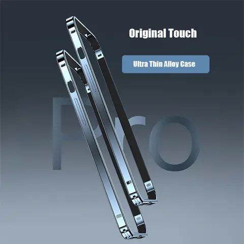 Sd2a527a518aa4fe5a89e6011e328b1c3e_480x480q75 Ultra Thin Bumper Aluminum Metal Frame Hard Cover iPhone 17 air 16e 16 15 12 13 14 Pro Max Alloy Case Protective Shell Coque (New) - Image 1