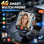 New 4G 5G Full Netcom Smartwatch 24 inch Amoled Screen Insert Sim Card GPS WIFI 190° Rotating Camera Game roid Smart Watch (New)