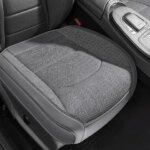 Universal Front Seat Bottom Cushion Cover Breathable Linen All-Season Easy-Care Storage Pocket Phone & Items (New)