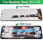 674 Screen Realme Note 50 RMX3834 Lcd Display Digital Touch Screen with Frame OPPO Realeme Note 50 Screen Replacement (New)