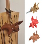 Key Chain French Bulldog Punk Mens Car Keychain Leather Dog Keychain Cute Women Bag Pendant Jewelry Trinket Key Ring Key Chain (New)