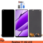 100% Tested Original AMOLED 6.4'' Realme 11 4G LCD Display Touch Screen With Frame Realme 11 4G RMX3636 Display LCD Parts Bangladesh (New)