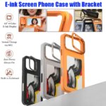 4-inch HD NFC E-ink Screen Phone Case with Bracket Magnetic Intelligent Phone Protector Covers iPhone 17 Pro Max 17 Pro 17 (New)