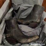 Vintage Distressed Leather Ankle Cowboy Boots Women/men Square Toe Block Heel Western Chelsea Shoes Niche Street Motorcycle Boot (New)