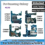 Unlocked Samsung Galaxy S20 Ultra G980F G981 G988B G988U S20 Plus G985F G986B/U Motherboard S20 FE G781 G780F Logic Board Bangladesh (New)