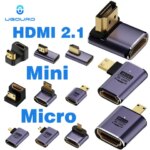 UGOURD HDMI2.1 Cable Adapter mini micro hdmi to HDMI 2.1 Converter 48Gpbs 8K60HZ 4K120HZ for HDTV Projector PS4 PS5 Laptop PC (New)