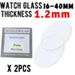 2 16mm   40mm Watch Crystal Mineral Glass Thickness 1.2mm Watch Glass Smartwatch Replacement Lens Flat Mirror Glass Bangladesh (New)