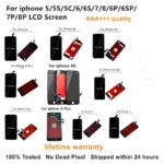 AAA+++Quality Display For iPhone 4 6 6S LCD Screen With 3D Touch Screen Digitizer Assembly For iphone 6 Plus 6S 7 8 Plus Display (New)