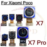 Front Rear Camera Xiaomi Mi Poco X7 Pro X7Pro Frontal Selfie Back Facing Main Camera Module Backside View Replacement Parts (New)