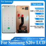 AMOLED With Defect Samsung S20 Plus 5G G985 G985F Display LCD Touch Screen Digitizer Assembly Samsung S20+ LCD Repair Bangladesh (New)