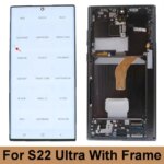 6.8"AMOLED LCD Screen For Samsung S22 Ultra 5G S908B S908B/DS S908U Lcd Display Digital Touch Screen Digitizer with Frame Parts (New)