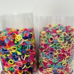 20/50/100PCS Colorful Basic Nylon Ealstic Hair Ties for Girls Ponytail Hold Scrunchie Rubber Band Kids Basic Hair Accessories (New)