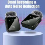 Mini Wireless Microphone iPhone roid Cameras Wireless Microphone Interviews Vlog Noise Cancelling Lavalier Microphone (New)