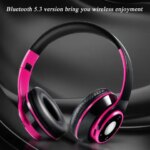 Best Colorful Earphones Wireless Bluetooth 5.3 Headsets Built-in Mp3 Player Foldable Sport Headphones Stereo Sound For Cellphone (New)