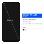 Camon 17 LCD Tecno Camon 17 CG6 CG6j LCD Display Touch Screen Digitizer Assembly Replacement Camon17 Display Screen (New)