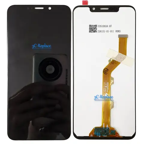 Sd71ad2dfade2457fb4546172734321e9n_480x480q75 Black 6.2 Inch For Tecno Pouvoir 3 LB7 LCD Display Touch Screen Digitizer Panel Assembly Replacement / With Frame (New) - Image 1