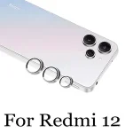 3/2/1 Metal Camera Lens Protector Redmi 12 Camera Glass Lens film 3D Snap On Anti Scratch Bangladesh (New)