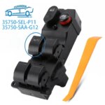 Electric Power Window Switch Master Lifter Control Button for Honda Jazz 2003 2004 2005-2008 35750-SEL-P11 35750-SAA-G02-M1 (New)