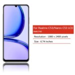 674AAA Quality Oppo Realme Narzo N53 RMX3761 LCD Display Touch Screen Assembly Digitizer Realme C53 RMX3760 Display (New)