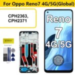 AMOLED Display OPPO Reno7 LCD CPH2363 Screen Touch Panel Digitizer Sensor Assembly Reno 7 5G Global Version CPH2371 LCD Bangladesh (New)